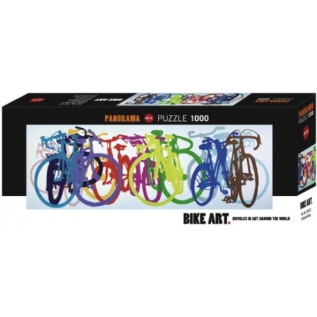 Rompecabezas Panorámico: Bike Art / Bicicleta Colores